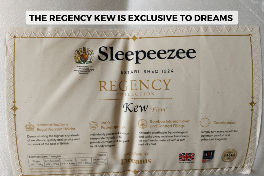 sleepeezee regency kew mattress at dreams